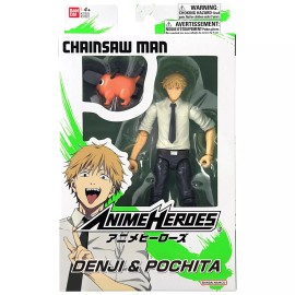 Bandai Chainsaw Man Anime Heroes Denji And Potchita Action Figure NEW
