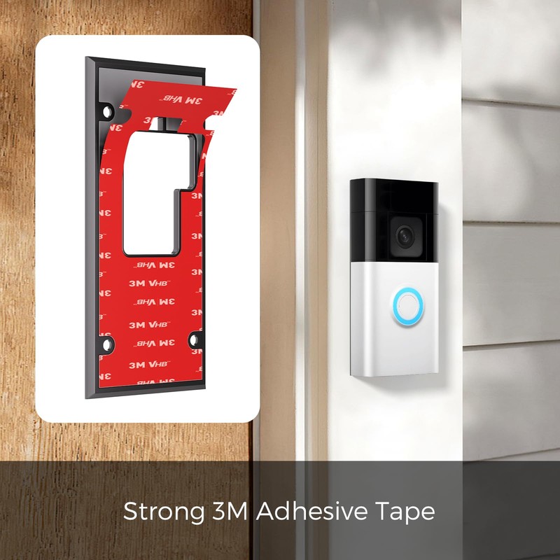 No Drill Doorbell Mount for Battery Doorbell (2024 Release) -