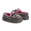MUK LUKS Patterned Moccasins, Dark Grey Heather, Large Unisex Little_Kid