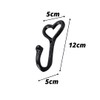 Homezone® 5Pc Love Heart Coat Hooks Wall Mounted Black Coat