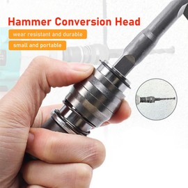 Electric Wrench to Hammer Drill Chuck Conversion Adapter Electric Drill Wrench to Hammer Adapter ImpactWrench Conversion Head Square Hole (Square Handle)
