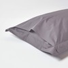 HOMESCAPES Dark Grey Pure Egyptian Cotton King Size Oxford Pillowcase