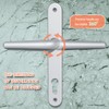 Bwintech 1 Set Silver Anodised UPVC Aluminium Door Handle Set,