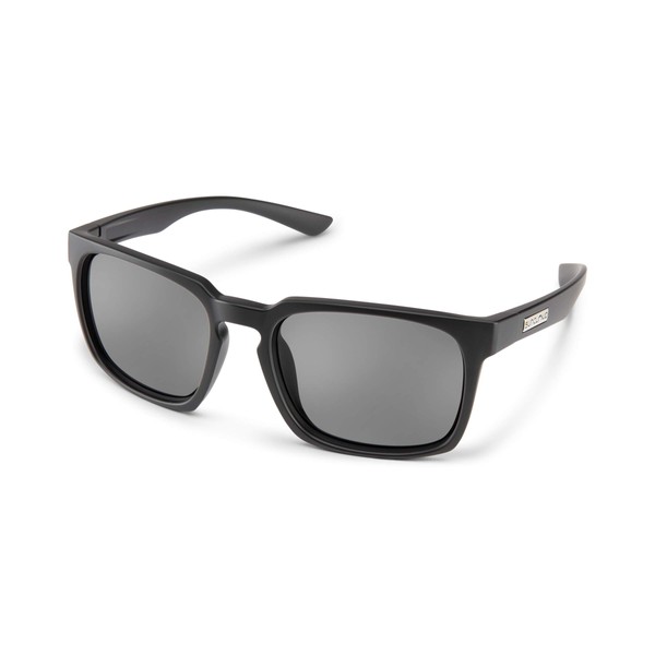 Suncloud Hundo Polarized Sunglasses, Matte Black / Polarized Gray Green,