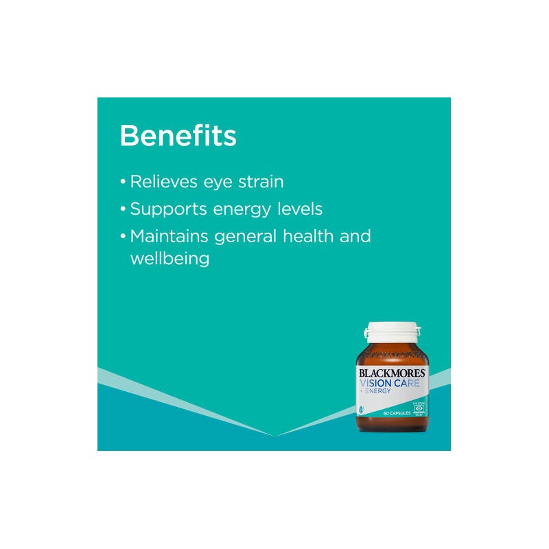 Blackmores Vision Care + Energy 60 Capsules