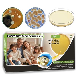 Mold Test Kit for Home 12 Simple Detection Tests, HVAC System, Home Surfaces, Indoor Air Quality Testing Kits, DIY Black Mold Detector at Home, Include Detailed Mold Identification Guide, Air Tester