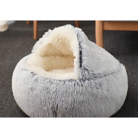 Plush Cat Bed, Self Heating Cat Tent / Cat Cave, Soft, Non-Slip and Washable