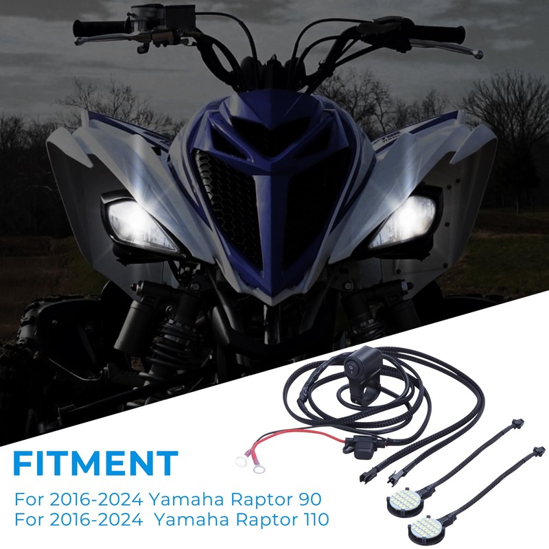 AUTOVIC Left & Right Headlight Kit for 2016-2024 Yamaha Raptor