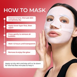 GLORA Bio collagen real deep mask 4 Pcs | Hydrogel Overnight Mask | Korean Face Mask for Glass Skin | Korean Skincare 4 Masks