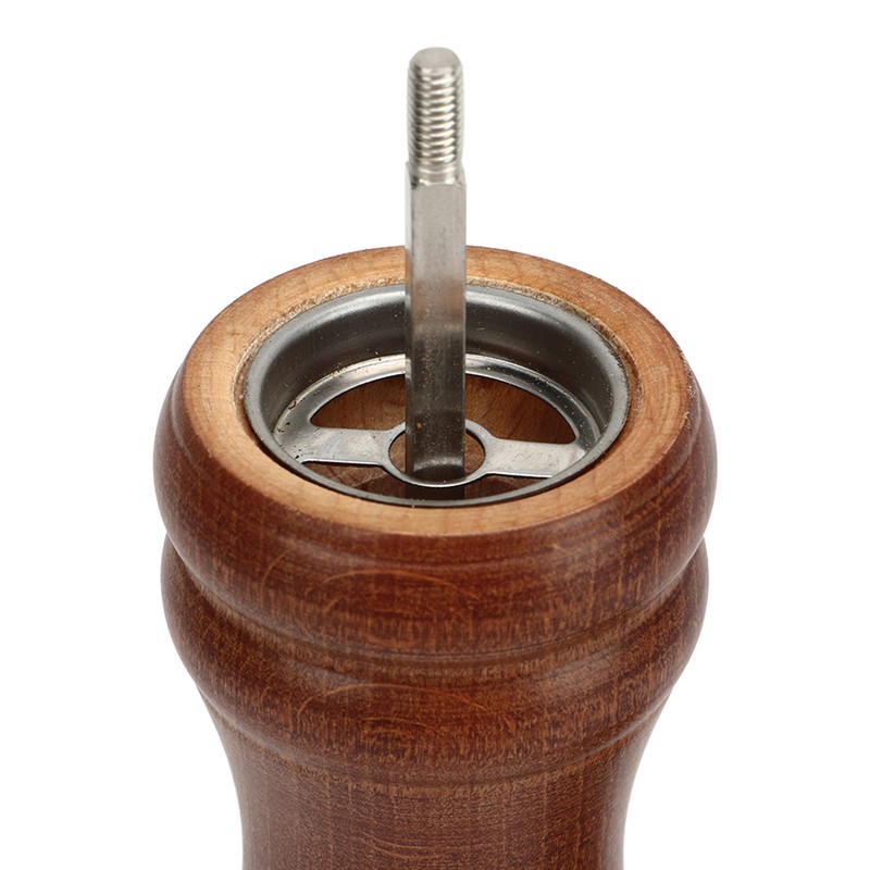 Wooden Pepper Grinder Refillable Rustproof Stainless Steel Core Manual Salt