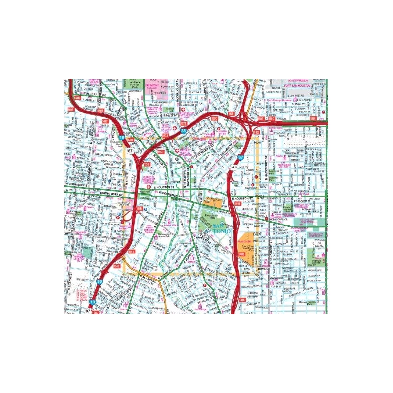 San Antonio, Texas Street Map
