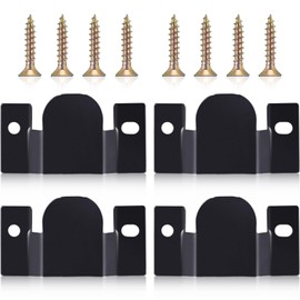 Mudder 4 Pieces Universal Sectional Sofa Interlocking, Sectional Couch Connectors, Sofa Connector Bracket Sofa Clips with Screws Hardware(Black,3.54 x 1.85 Inches)