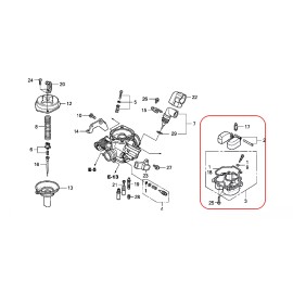 Aftermarket Carburetor Float & Chamber Set For Honda Metropolitan 50 CHF50 Ruckus 50 NPS50