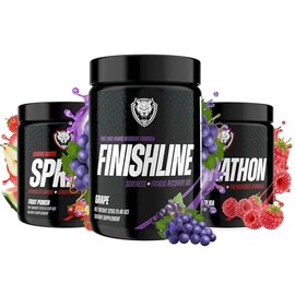 6AM Run Marathon Training Trio – Energy, Focus & Recovery Bundle (Sprint, Marathon, FinishLine) – Dietary Supplement Powder (901g, Sprint - Fruit Punch/Marathon (Ras. Iced Tea) / Grape)