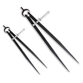 QUIX 9" & 12" Dividing Caliper Set | Robust Steel Construction | Locking Screw for Precise Measurement | Ideal for Scribing Circles & Transferring Measurements