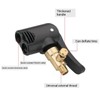 Juroicessry 2Pcs Black Double Pump Head Nozzle Presta Schrader Valve