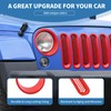 PDKLIN for Jeep JK Front Grille Inserts & Headlight Cover