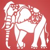 Plantilla de elefante indio, 4.5 x 4.5 pulgadas, paquidermo asiático