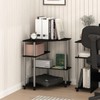 Maykoosh Gothic Grandeur Space Saving Corner Desk with Shelves, Stainless