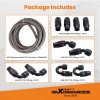 BFO 8AN 20FT Fuel Line Kits Fittings E85 PTFE Steel