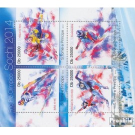 Sao TomE E PrincipE 5056-5059 Sheetlet (complete. issue) unmounted mint/never hinged ** MNH 2013 Sotschi 2014 (Stamps for collectors) Winter sports (skiing/ice hockey/bobsleigh ...)