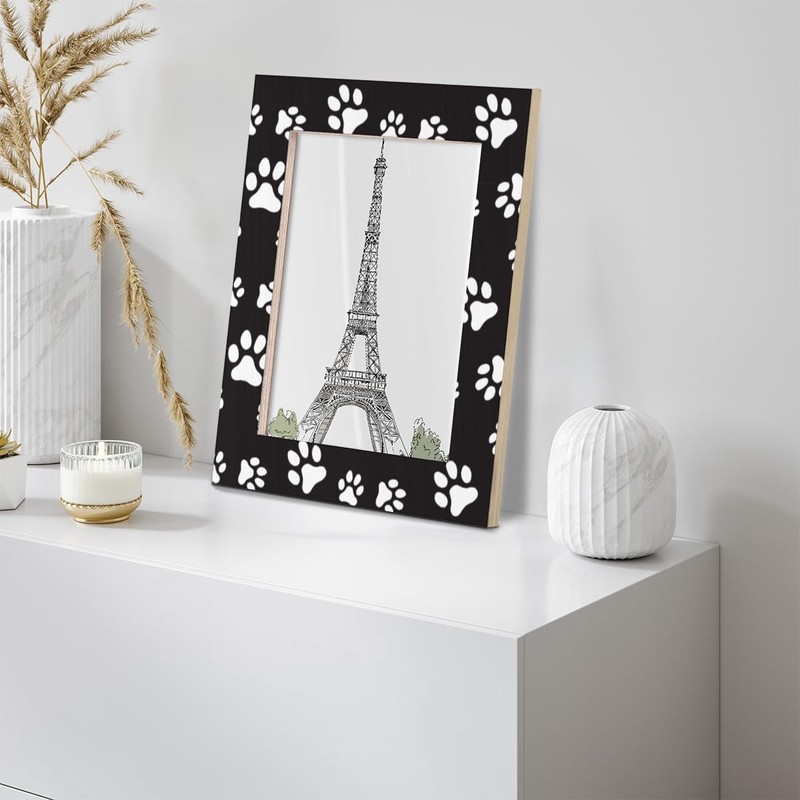 Dog Paw Print 8x10 Picture Frame Wooden Photo Frames for