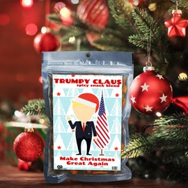 Trumpy Claus Gourmet Trail Mix Christmas Gag Gift Election Day Snacks Gift Basket Ideas for Republicans Political Stocking Stuffers Spicy Sriracha Trump Vance 2024
