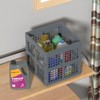 Ziglous 18 L Plastic Collapsible Crates, Gray Stackable Plastic Milk