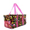 Owl Floral All Purpose Large Utility Bag Collapsible Wire Frame