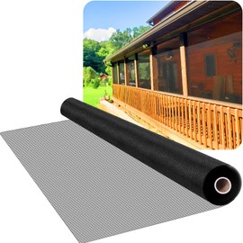 HOFUDON Window Screen Mesh, 48" x 100' Fiberglass Screen Roll Door Mesh, Replacement Window Screens for House Windows, Patio Porch Sliding Screen Mesh Black