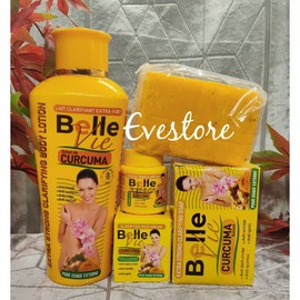 Belle Vie lightening body lotion 475ml with Curcuma extract, Face Cream & Soap