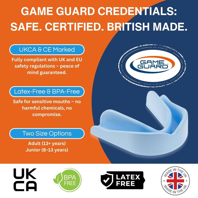 GAME GUARD Boil & Bite Mouth Guard/Gum Shield – Mouldable