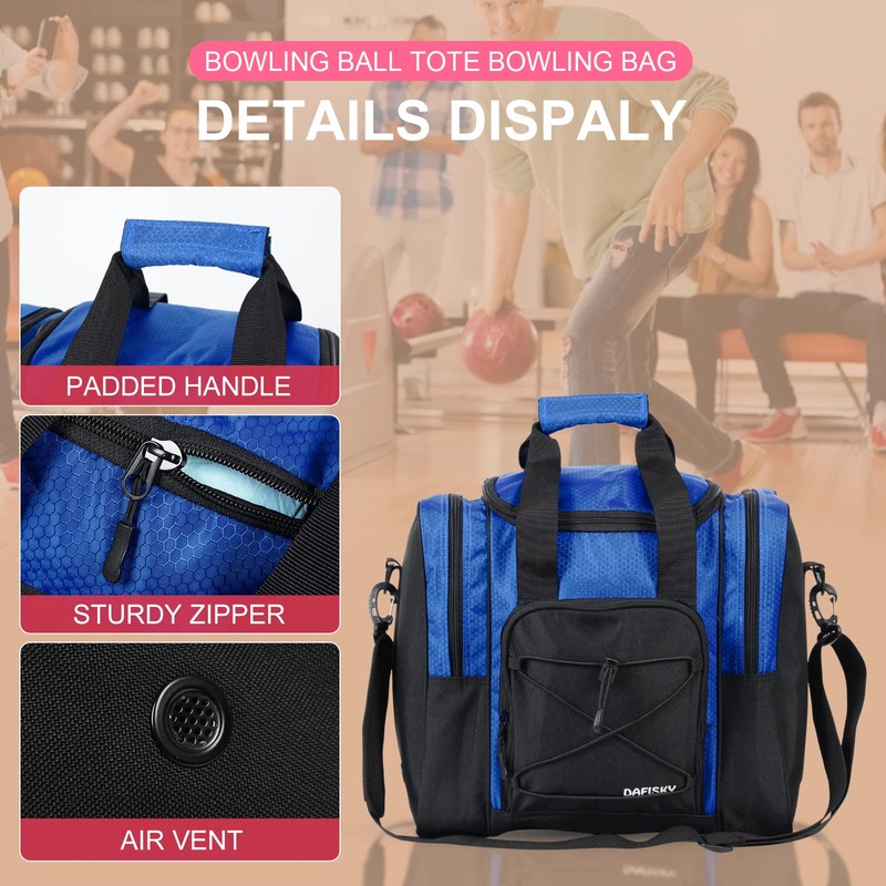 DAFISKY Bowling Ball Bag for Single Ball - Bowling Ball