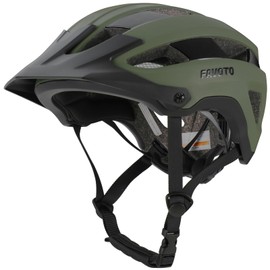 Favoto Cycling Helmet for Men and Women - Triple Shell Structure 14 Ventilation Openings Removable Inner Lining Visor Adjustable Headband L 59-61 cm