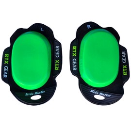 RTX Gear Slide Master Race Track Asphalt Pro Glide Solid Motorcycle Biker Knee Slider Pucks - Accessory for Biker Leather Suits Trouser Pants (Green)