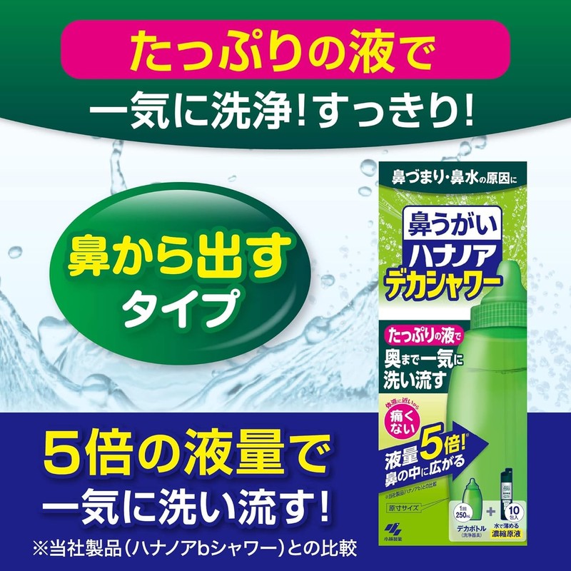 【まとめ買い】小林製薬 鼻うがい ハナノアデカシャワー 【 花粉 や 鼻炎 などの 詰まり に！】