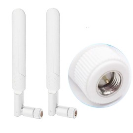 CORONIR Dual Band WiFi Antenna 2.4GHz 5GHz 5.8GHz 9dBi MIMO SMA Male Antenna for WiFi Router Wireless Network Card USB Adapter Security IP Camera Video Surveillance Monitor-2Pack White