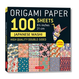Origami Paper 100 sheets Japanese Washi 8 1/4" (21 cm): Extra Large Double-Sided Origami Sheets Printed with 12 Different Designs (Instructions for 5 Projects Included)