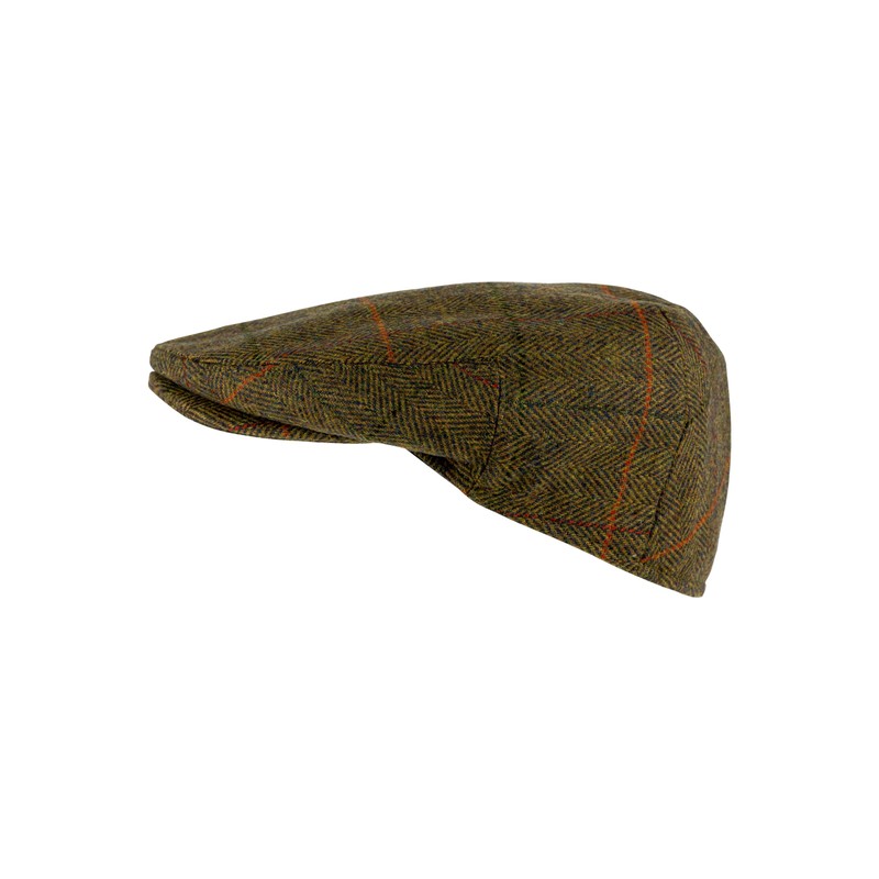 JACK PYKE Junior Wool Blend Flat Cap Tweed Brown L/XL