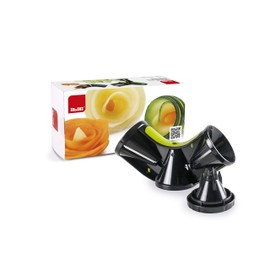 IBILI Triple Vegetable Sharpener, Stainless Steel, Black/Green, 19 x 6.5 x 30 cm