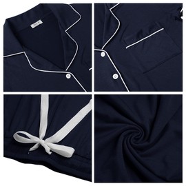 Joyaria Womens Cozy Bamboo Viscose Shorty/Shortie Pajama/Pj/Sleep Set Sleepwear(Old Navy, XXL)