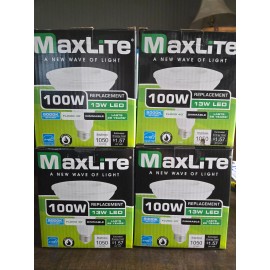 MAXLITE 13P38WD50FL 13W 1050 LUMENS 5000K LED DIMMABLE FLOOD LIGHT PACK OF 4-NEW