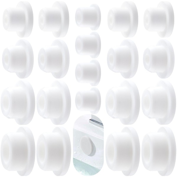 DC,CLISENCE 20 PCS Bathtub Jet Covers, 5 Sizes Reusable Silicone
