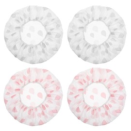JJUNW 4 Stück Abdeckhauben für Lebensmittel, Bread Gärfolie, Abdeckhaube gärkorbGärkörbchen Brot Backen ZubehörSourdough Abdeckung für Gärkorb Lebensmitte Extra Stark Reißfest (Grau & Pink)