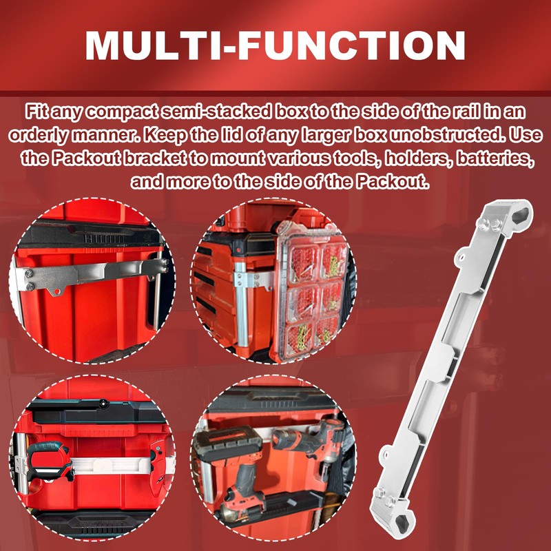 seork Tool Rail Mount Threaded Rails Fits for Milwaukee Packout