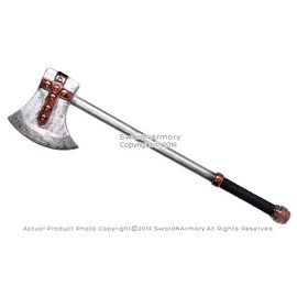 Munetoshi 31" Fantasy LARP Foam Viking Filed Axe Latex Toy Video Game Anime Cosplay