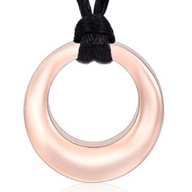 Cremation Jewellery Urn Necklace for Ashes for Women Men Circle of Life Eternity Memorial Pendant Ash Jewellery, Stainless Steel, No Gemstone