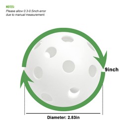 16 Pack 2.83 Inch Plastic Baseballs Practice Balls Hollow Softball Training Balls Lightweight Batting Practice Balls Plastic Softballs for Hitting Indoor Outdoor (White)