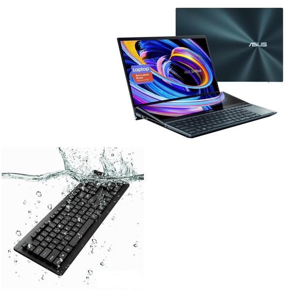 BoxWave Keyboard Compatible with ASUS Zenbook Pro Duo 15 OLED