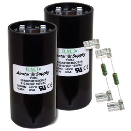 (2) Pack, 810-972 uF x 165 VAC - BMI/USA Start Capacitor # 092A810B165CE7A with Bleed Resistor
